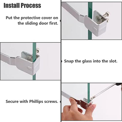 2 Pack Sliding Glass Door Lock, Keyed Alike Showcase Display Case - size: 5.56 inch / 141mm