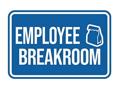 Classic Framed Employee Breakroom Sign (Blue) - Medium - color: Blue, size: 5 x 7" - Medium (1 Pack)