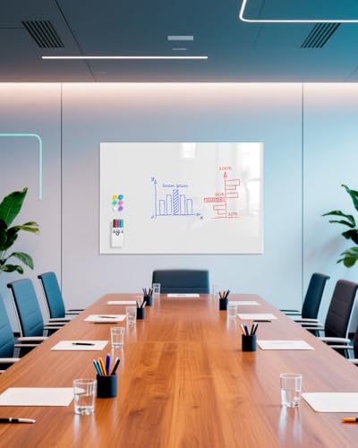 MaxGear Whiteboard Sticker 24 x 16 Inch, Peel and Stick Dry Erase Board - size: 24"W x 16"H