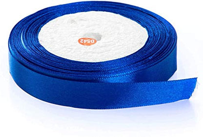 Blue Satin Ribbon 1/2 Inch for Gift Wrapping, 50 Yards in Length - color: Sapphire Blue, size: 1/2"