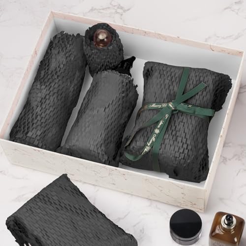Black Honeycomb Packing Paper, 12" x 200 ft, Shipping & Gift Wrap - color: Black, size: 12 Inch x 200 Feet