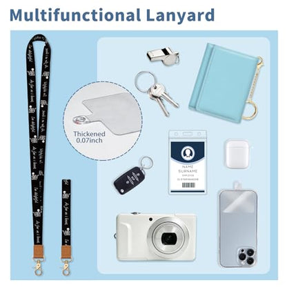 Skeleton Lanyard Wallet with Id Badge Holder Keychain Card Women - color: Skeleton Funny
