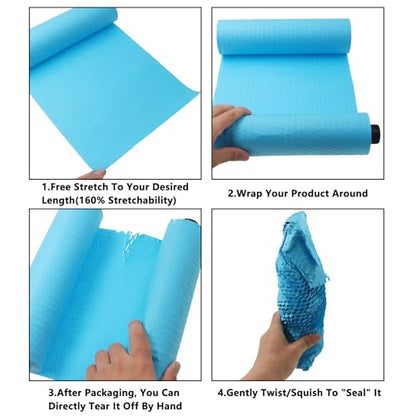 Honeycomb Cushioning Wrap Paper Roll,ULIFESTAR Honeycomb Kraft Packing Paper,Alternative To Bubble Wrap Roll,1PC Recyclable Honeycomb Packing Paper for Shipping Moving Blue, 30cm*30m/11.81"*98.42ft - color: Blue, size: 30cm*30m/11.81"*98.42ft
