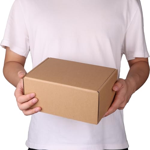 PHAREGE 6 Pack 9x6x4 inch Cardboard Shipping Boxes, Brown Gift Boxes - color: Brown, size: 9x6x4 inch 6 Pack