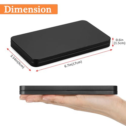 Hipiwe Metal Rectangular Cash Box with Lid - 4 Packs Currency Money Holder - color: Black