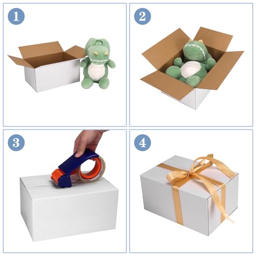 Hoikwo 10x7x5 Inches Small White Shipping Boxes Set of 40 - color: White, size: 10x7x5-40 Boxes
