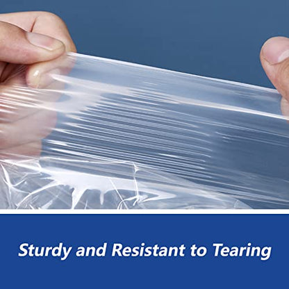 iMailer - 200 Count - 6" x 9" Small Clear Poly Bags with Suffocation Warning Self Seal 1.6 Mil for Clothing, Bakery, Gifts - Resealable Adhesive, Not Strong - size: 6" x 9", style: Resealable Glue