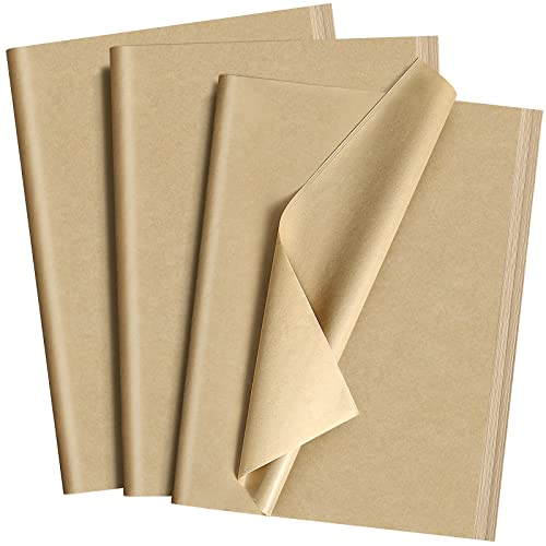 Fuutreo 300 Sheet Kraft Tissue Paper Bulk 14x20'' Wrapping, Brown - color: Brown