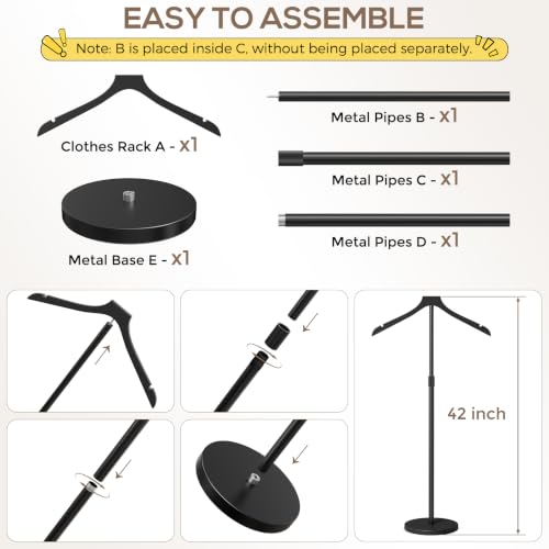 OLV 2 Pack Mannequin Torso, Adjustable Shirt Display Stand 30-41 Inch Black - color: Black, size: 2 Pack
