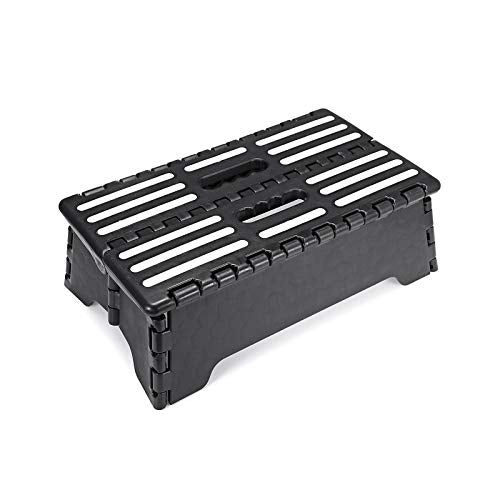 5 Inch Folding Step Stool with Non-Slip Mat. Made of Incombustible Plastic, Can Withstand Over 250 Pounds. Collapsible Step Suitable for Kitchen, Bathroom, Bedroom, Camping, Travel ect