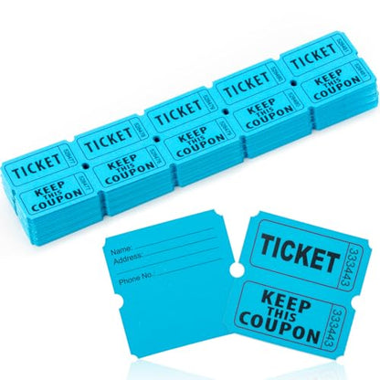 MAQIHAN Blue Raffle Tickets Roll - 50/50 Double Raffle Tickets for Event - color: 200pcs Blue