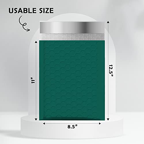 Yens Bulk Green Poly Bubble Mailers 8.5x12 200 Pack Usable 8.5x11 - color: Green, size: 8.5" x 12"