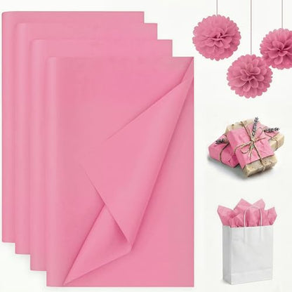 Koogel 330 Sheets Pink Tissue Paper, 14 X 10 inches - color: Pink