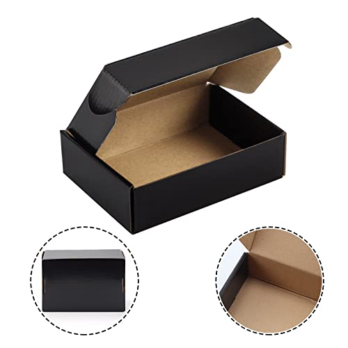 Hoikwo 40 Pack Black 7x5x2 Shipping Boxes - color: Black(Glossy), size: 7x5x2-40 Boxes