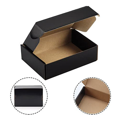 Hoikwo 40 Pack Black 7x5x2 Shipping Boxes - color: Black(Glossy), size: 7x5x2-40 Boxes