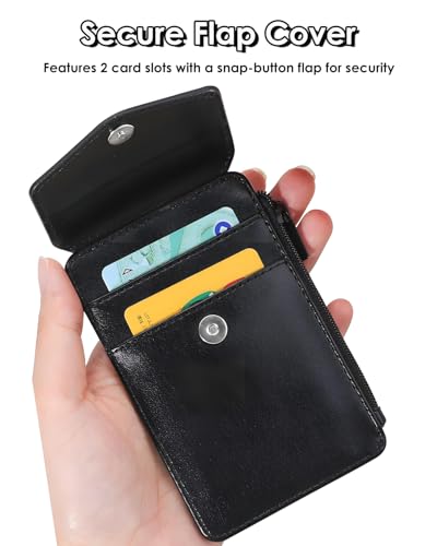 Teskyer Leather ID Badge Holder with Lanyard, Lanyard Wallet, Black (Pack of 2) - color: Black, size: 3.1" x 4.7" (Pack of 2)