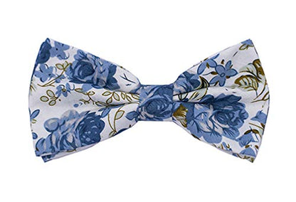 LEVAO Men's Cotton Floral Printing Bow Tie - color: Cb058