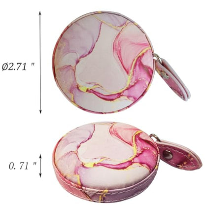 Tape Measure Body Measuring Tape，Medical Body Cloth Tailor Craft Dieting Measuring Tape, Dual Sided Retractable Ruler Colour Printed Soft Tape Measure Retractable - color: Pink Purple 2 pack