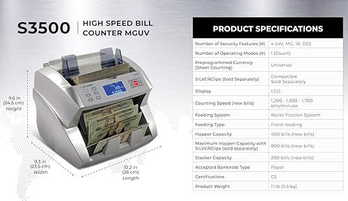 S3500 Flex Bill Counter, 4 Point