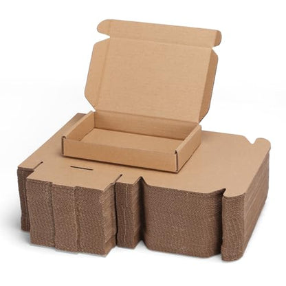 PHAREGE 50 Pack 6x4x1 inch Small Shipping Boxes, Brown Mailing Boxes - color: Brown, size: 6x4x1 inch 50 Pack