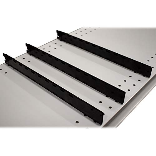 Black Extendable Adjustable Depth Gondola Shelf Dividers for Shelves 14" to 22" D, 50 Pack - size: 50 Pack