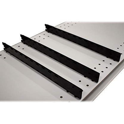 Black Extendable Adjustable Depth Gondola Shelf Dividers for Shelves 14" to 22" D, 50 Pack - size: 50 Pack