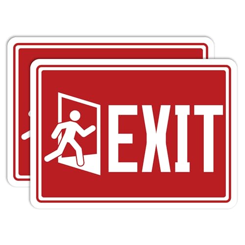 2PCS Emergency Exit Only Signs Sticker,Self Adhesive - color: Exit 463