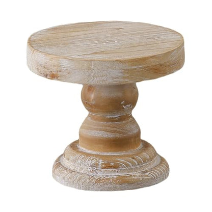 SOFE Farmhouse Wood Risers Display Stands, 5 Inches Tall Display Pedestal - color: Wood
