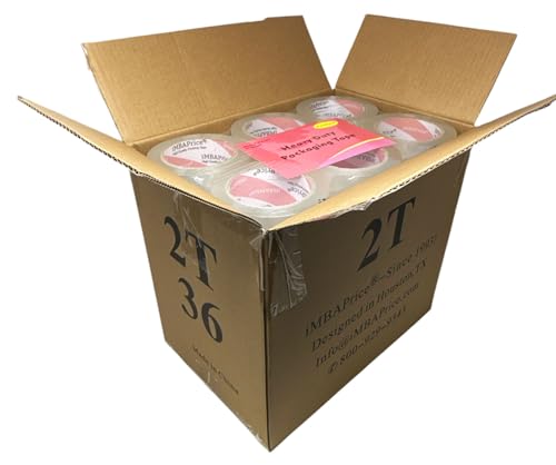 iMBAPrice Sealing Tape - 1 Box of Premium (36 Roll of 110 Yards) 36x330 Feet Long 2" Wide Ultra Clear Shipping Packaging Tape - style: 36 Rolls / 2" Wide (Clear)