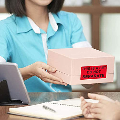 1" x 2" This is a Set Do Not Separate Stickers, Fluorescent Red Packing Labels for Shipping Bundle Sets and Multi-Pack Products Permanent Adhesive (2 Rolls, Total 1000 Labels) - color: Red and Black