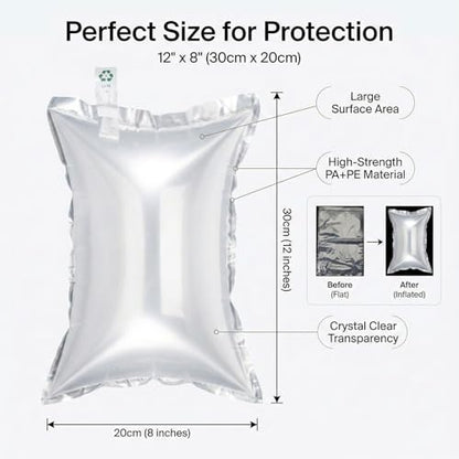 100 Pack Air Pillows for Shipping with Pump, Inflatable Air Bags