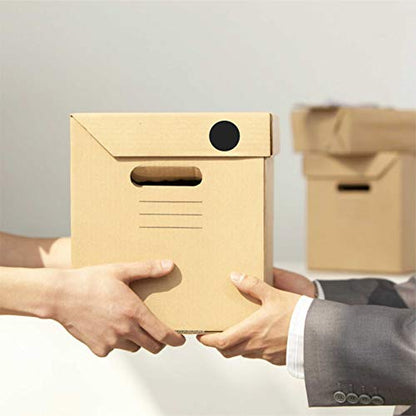 1" Black Round Color Coding Circle Label, 1000 Stickers in Dispenser Box - color: Black, size: 1 Roll-1000PCS