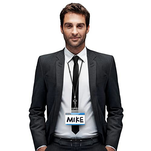 Breakaway Lanyards for Badges Holder 25 Pack with 4x3 ID Badge Holder - color: Breakaway Black, size: 25 Pack