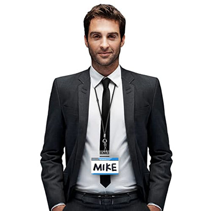 Breakaway Lanyards for Badges Holder 25 Pack with 4x3 ID Badge Holder - color: Breakaway Black, size: 25 Pack
