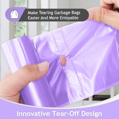 Teivio Small Colorful Clear Trash Bags 3 Gallon 160 Count Garbage Bags