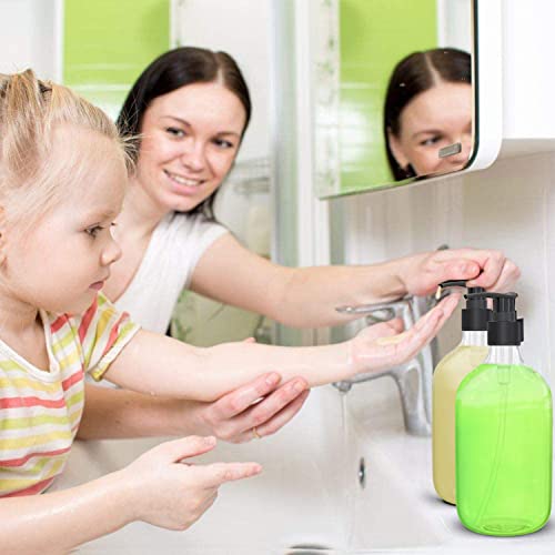 17 Ounce Clear Plastic Pump Bottle Dispenser for Essential Oil Lotion 2Pcs - size: 17 Ounce (Pack of 2)