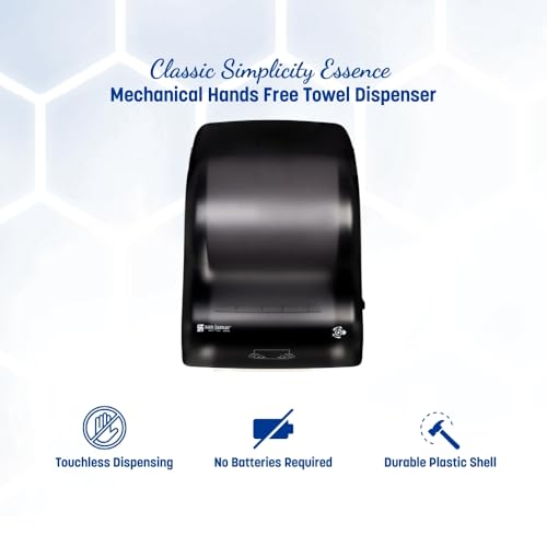 SJMT7400TBK - San Jamar Simplicity Mechanical Roll Towel Dispenser - color: Black Pearl