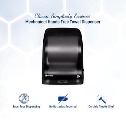 SJMT7400TBK - San Jamar Simplicity Mechanical Roll Towel Dispenser - color: Black Pearl