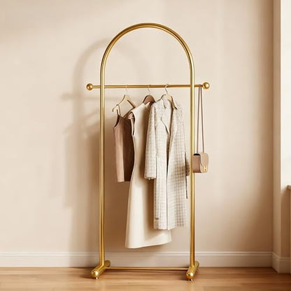 Gold Arch Clothing Rack, Freestanding Metal Garment Rack - color: ‎gold