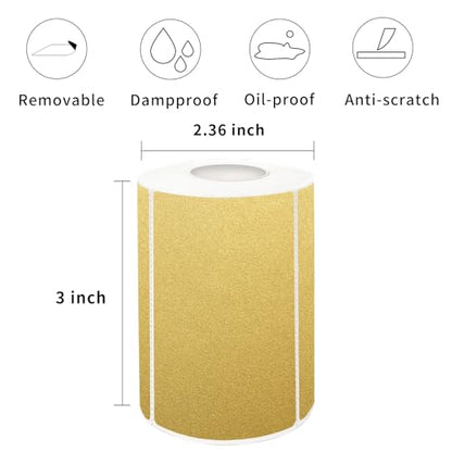 2×3 Inch Removable Thermal Labels,Self-Adhesive Square Direct Thermal Labels,300 Sheets-Brown - color: Brown, size: 2×3 inch