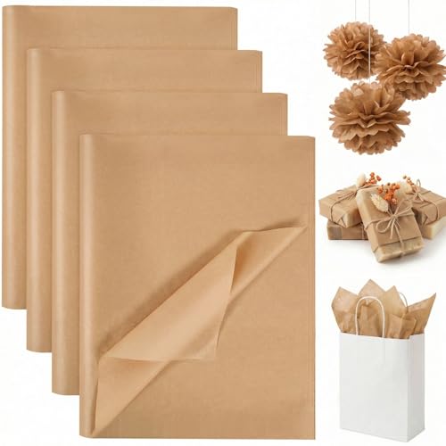 Koogel 330 Sheets Kraft Brown Tissue Paper, 14 X 10 inches - color: Kraft Brown