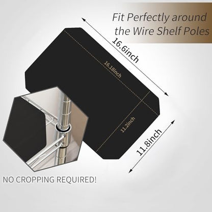 Poofzy Wire Shelf Liner 11.8" x 16.6", Set of 5 Black - color: Black, size: 11.8"x16.6" 5pcs