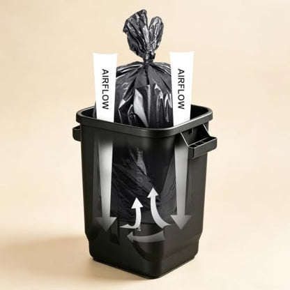 Kitchen Trash Can, Plastic Square Trash bin,8 Gallon,Black