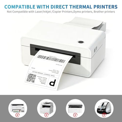 9527 Product Fanfold 4 x 6 Direct Thermal Labels White Perforated Shipping Labels, 1000 Label per Stack,1 Stack - color: White, size: 1 Stacks | 1000 Labels