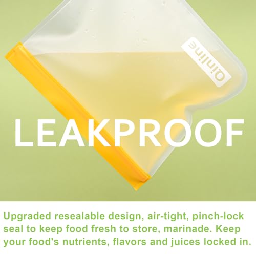 Reusable Food Storage Bags - 10 Pack Freezer Bags, Extra Thick Leakproof Lunch Bags for Salad Fruit Marinate Meats Travel - 10 Sandwich Storage Bag - size: 10 Pack - 10 Sandwich