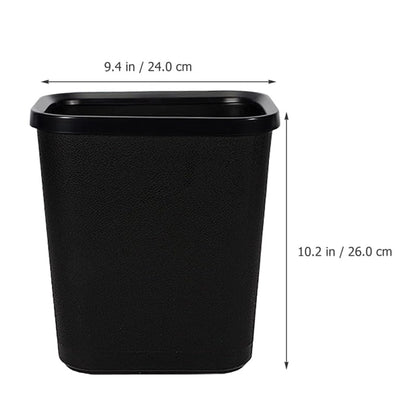 IMIKEYA Open Trash can Plastic Garbage can Wastebasket for Bathroom Bedroom Office Hotel 10.23 X 9.44 X 6.49 in Black - color: Black, size: 26X24CM