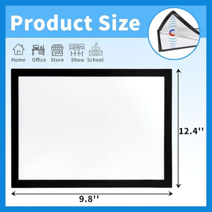 Inpack Magnetic Sign Holder 8.5x11, Reusable Adhesive Frames, 6-Pack, Black - size: 8.5'' x 11''-6 PACK
