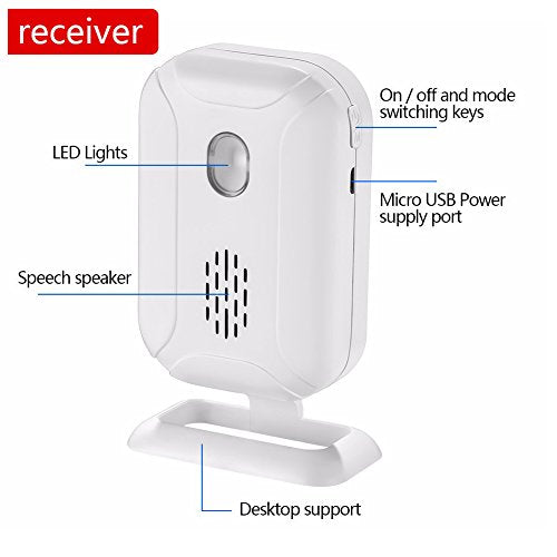 Hendun Motion Sensor Door Bell Chime for Business, Commercial Ring Bell - color: 1 Receiver & 2 Transmitters