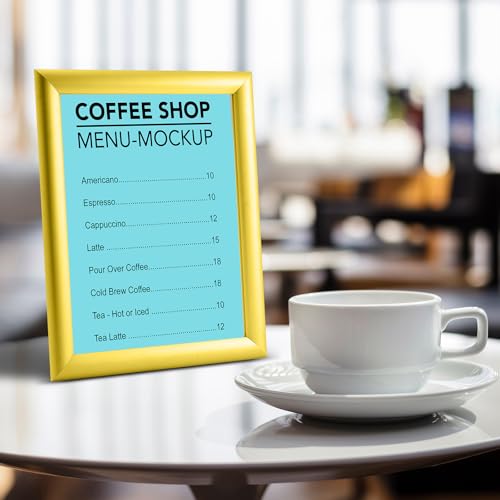 Blulu 2 Pack Aluminum Snap Frame 8.5 x 11 Inch, Gold - color: Gold, size: 8.5 x 11 Inch