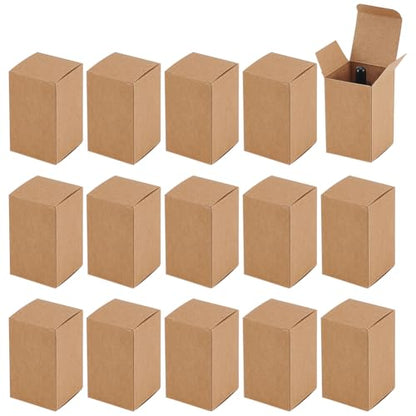 PH PandaHall 30pcs 2x2x3 inch Paper Essential Oil Packing Box, Kraft Paperboard Gift Box Small Packing Boxes Packaging Cases Gift Wrapping Boxes for Glass Dropper Bottles Diffuser Bottles, BurlyWood - color: BurlyWood